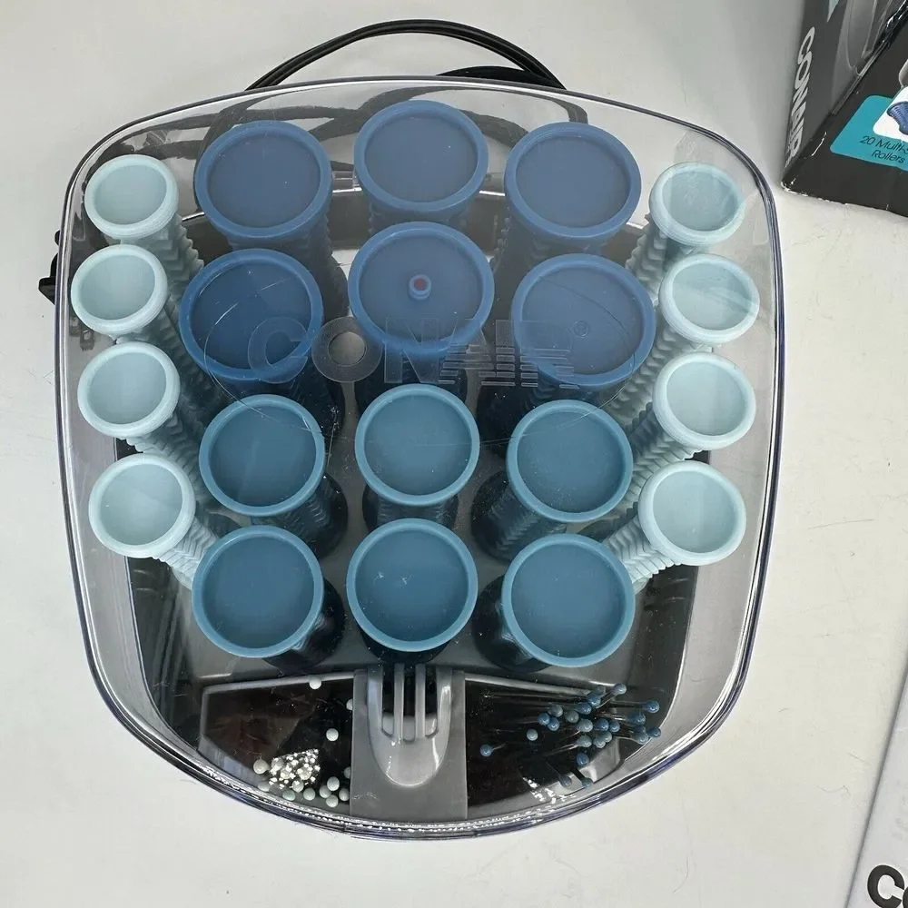 Blue Multi-Sized Hair Rollers with Small Case - Blue